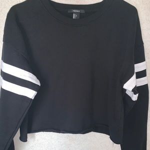 Black & White Cropped Long Sleeve